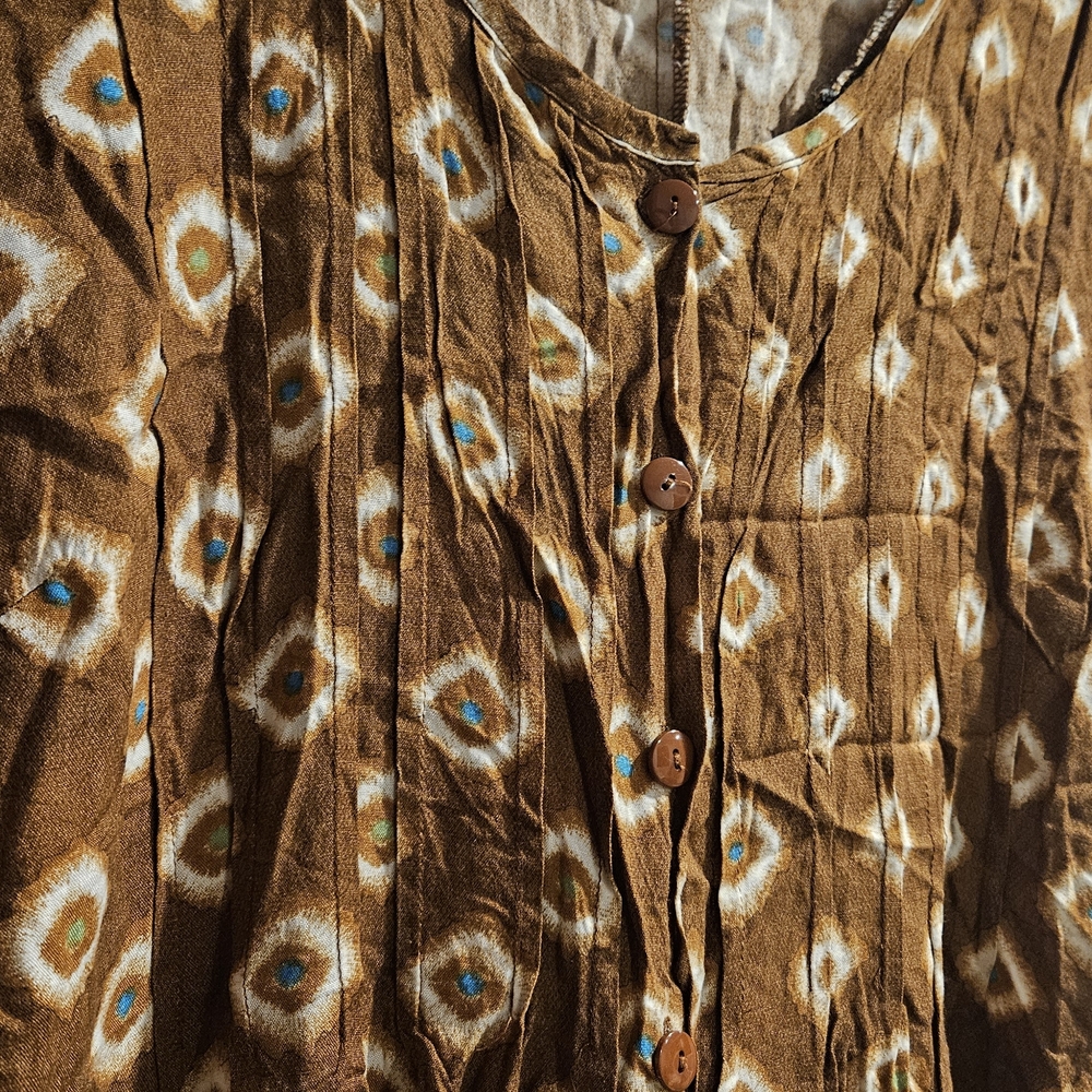 Brown Patterned Jumpsuit - Picture 3 of 7